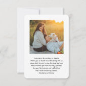 Chic Modern Script 2 Foto Bruiloftsshower Bedanktk Bedankkaart (Achterkant)