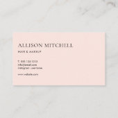 Chic Modern Script Blush roze Afsprakenkaartje (Achterkant)