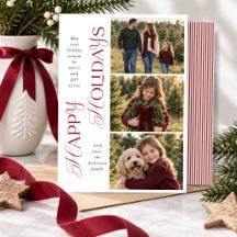 Chic Modern Script Bordeaux Gelukkig Kerstmis Foto