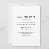 Chic Modern Script Foto Huwelijk Save The Date (Achterkant)