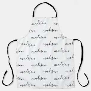Chic Modern Script Gepersonaliseerde Naam Print Schort