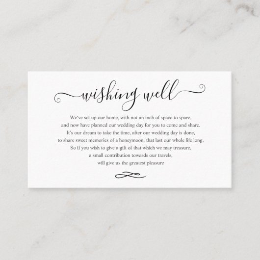 Chic + Modern Script Trouwen Wens Goed Kaarten Visitekaartje (Voorkant)