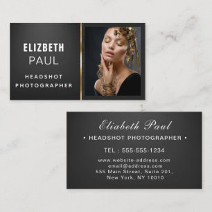 Chic Modern Script Typography Simple Photografe Visitekaartje