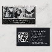 Chic Modern Script Typography Simple Photographer  Visitekaartje (Voorkant / Achterkant)