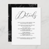 Chic Modern Script Wedding Details Enclosure Informatiekaartje (Voorkant / Achterkant)
