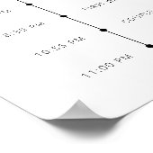 Chic + Modern Script Wedding Order of Events Sign Poster (Hoek)