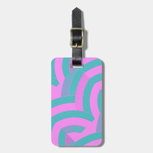 chic modern , stijlvol chevron bagagelabel (Voorkant verticaal)
