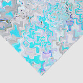 Chic Modern Turquoise & Blauw Abstract Design Tissuepapier (Detail)