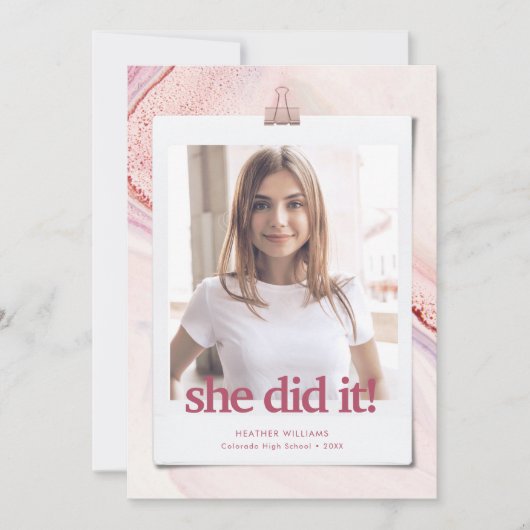 Chic Modern Typografie Afstuderen Aankondiging (Voorkant)