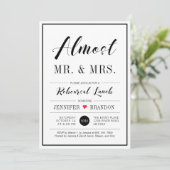 Chic Modern Typography Wedding Rehearsal Lunch Kaart (Staand voorkant)