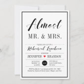 Chic Modern Typography Wedding Rehearsal Luncheon Kaart (Voorkant)