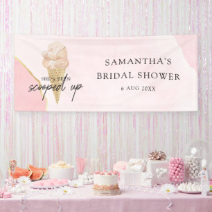 Chic Modern Waterverf Ice Cream Vrijgezellenfeest Spandoek