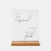 Chic modern wedding reserved acrylic  (Recto)