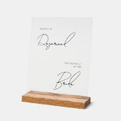 Chic modern wedding reserved acrylic (Angle)