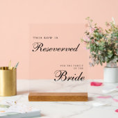 Chic Modern Wedding Reserved Sign Acryl Bord (Huwelijk)
