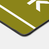 Chic Modern White TEAMWORK Stripes On Golden Olive (Coin)