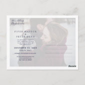 Chic+Modern Zilver Handtekening Script, Bewaar de Briefkaart (Achterkant)