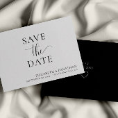Chic Modern Zwart Wit Huwelijk Save The Date Kaart