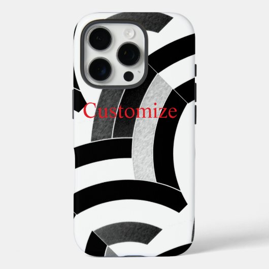 chic modern zwart-witchevrons Case-Mate iPhone case (Achterkant)