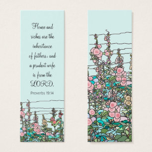 Chic Moderne Aquarelle Mint Rustique Fleur Signet