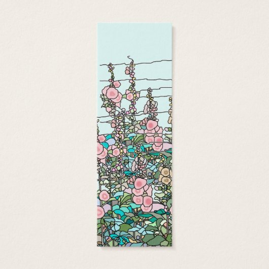 Chic Moderne Aquarelle Mint Rustique Fleur Signet (Dos)