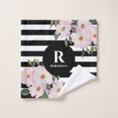 Chic Moderne Aquarelle Roses Roses Roses Rose Rayu (Gant de toilette)