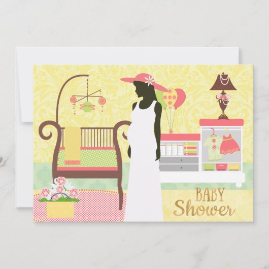 Chic Moderne Baby shower Invitation Nursery (Devant)