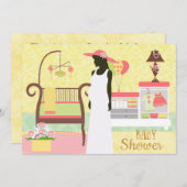 Chic Moderne Baby shower Invitation Nursery (Devant / Derrière)