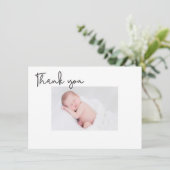 Chic moderne Baptême carte de remerciements bébé (Debout devant)