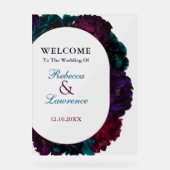 Chic moderne bijou tons mariage floral accueil (Recto)