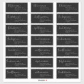 Chic moderne | Black Destinataire Étiquettes de ad (Feuille)