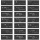 Chic moderne | Black Destinataire Étiquettes de ad (Devant)