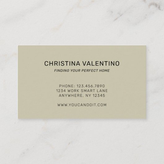 Chic moderne Botanique Carte de visite de verdure (Dos)