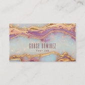 Chic moderne | Carte de visite rose Gold Opal (Devant)
