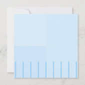 Chic moderne Clé Bleu Clôture Invitation de la Fêt (Dos)