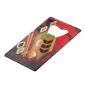 Chic Moderne élégant Sushi noir & rouge (Dos Angle)