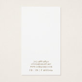 Chic moderne Gold Circle Logo Bijoux cartes d'affi (Dos)