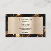 Chic Moderne Gouden Make-up Ogen Schoonheidssalon  Visitekaartje (Achterkant)