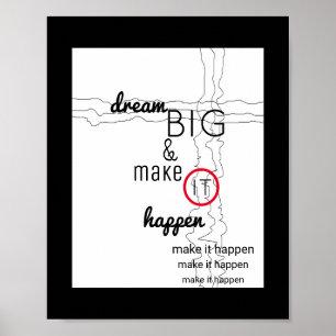 chic moderne inspirant poster rêve grand