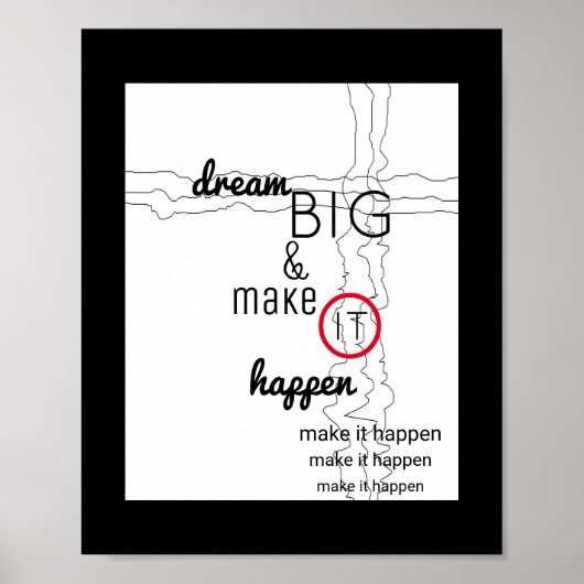 chic moderne inspirant poster rêve grand (Devant)
