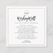 Chic+Moderne kaarten voor weduwschap met script Vierkante Visitekaartje (Voorkant)