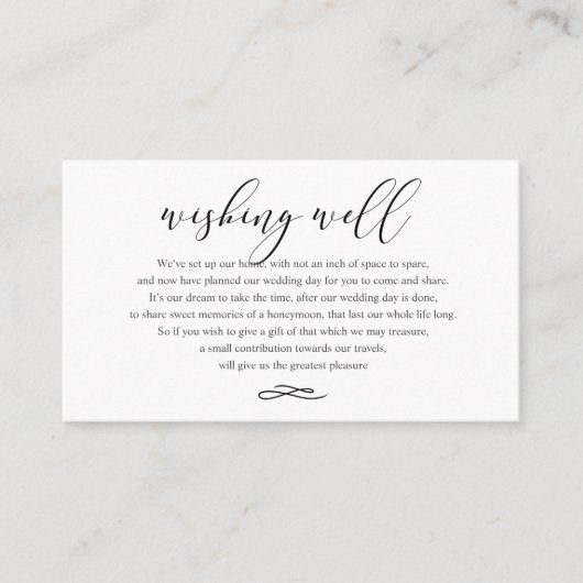 Chic+Moderne kaarten voor weduwschap met script Visitekaartje (Voorkant)