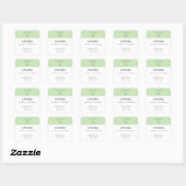 Chic moderne Logo Soft Green Candle Étiquette prod (Feuille)