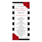 Chic Moderne Luxe Red Roses Programme de mariage (Devant)