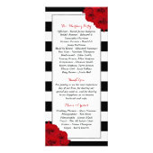 Chic Moderne Luxe Red Roses Programme de mariage (Dos)