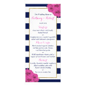 Chic Moderne Luxe Roses Rose Mariage Menu (Devant)