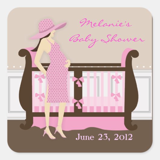 Chic moderne maman Baby Douche Stickers (Devant)