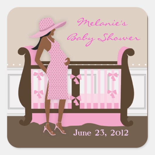 Chic moderne maman Baby Douche Stickers (Devant)