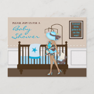 Chic Moderne Maman Baby shower contemporain Carte 
