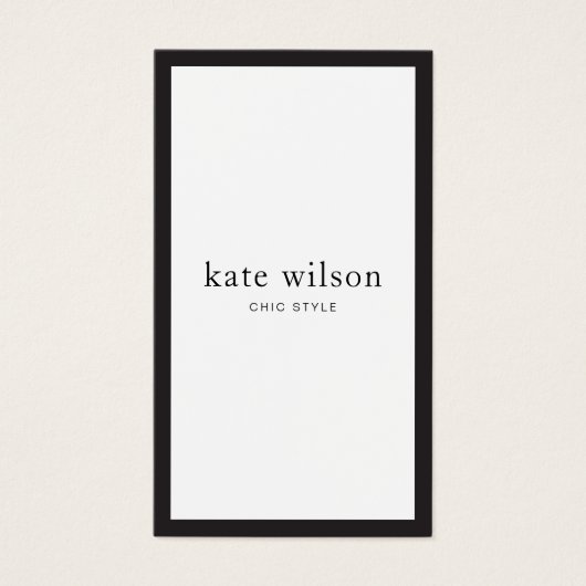 Chic moderne noir blanc professionnel (Devant)